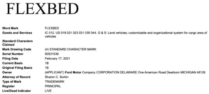 Ford Maverick Ford Flexbed Trademark Filing Suggests New Tech Coming To Pickups flexbed