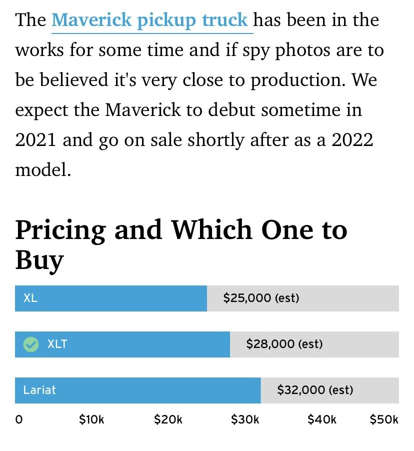 Ford Maverick Ford Maverick Pricing Will Start Under $20,000 MSRP 7272CA9D-61B8-4AFD-8F53-988770DF06D4
