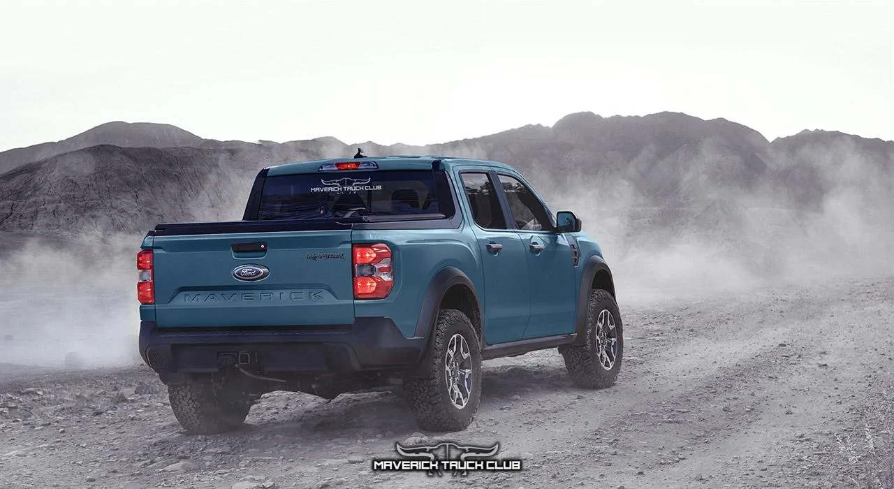 Ford Maverick Maverick Raptor! How We Imagine It Ford-Maverick-raptor-rear-area-51
