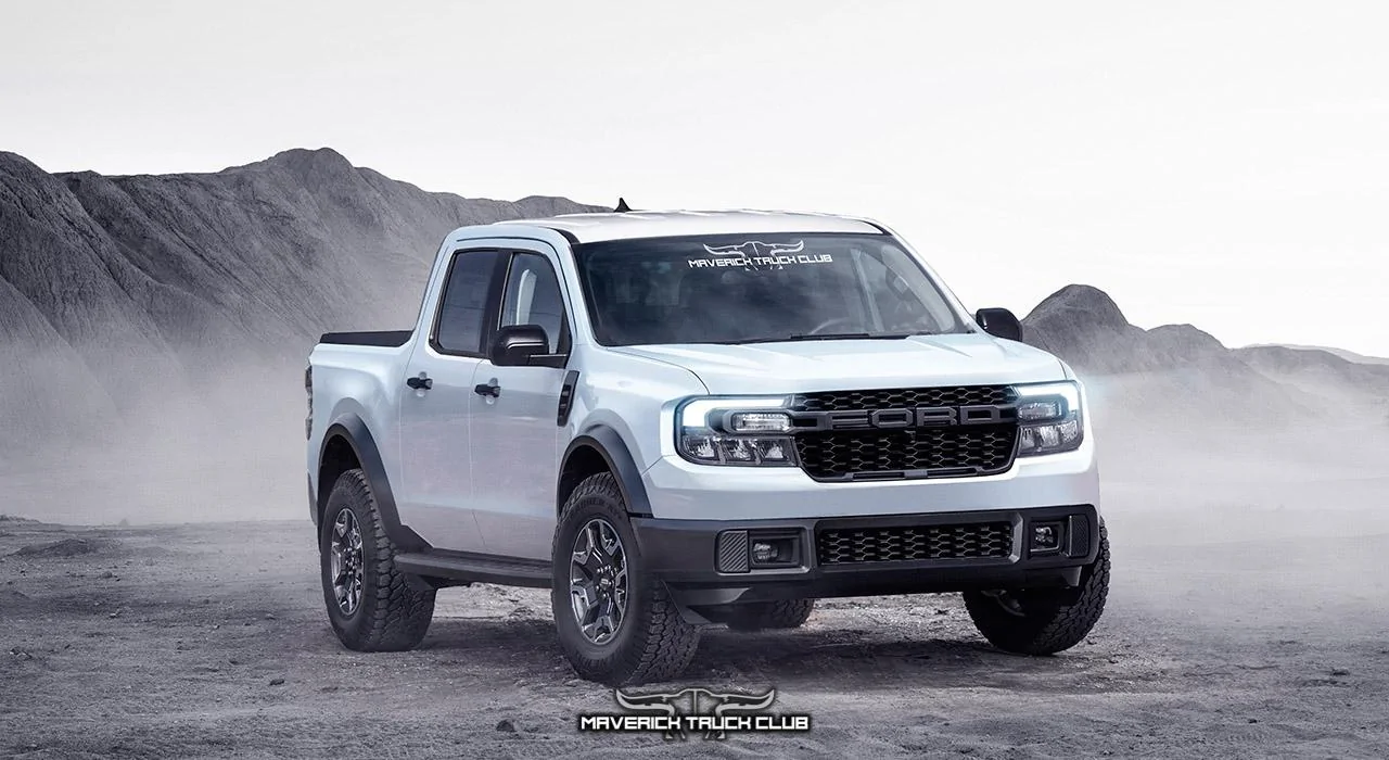 Ford Maverick Maverick Raptor! How We Imagine It Ford-Maverick-raptor-front-whit