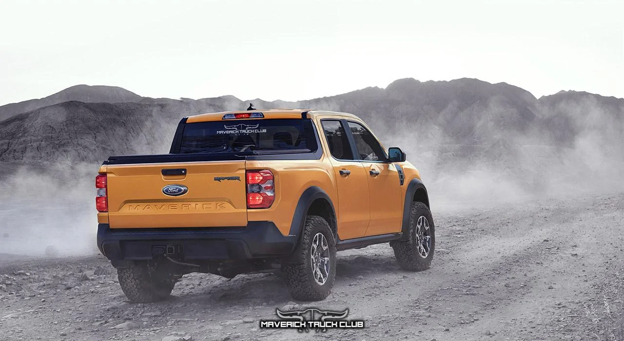 Ford Maverick Maverick Raptor! How We Imagine It Ford-Maverick-raptor-rear-Cyber-orang