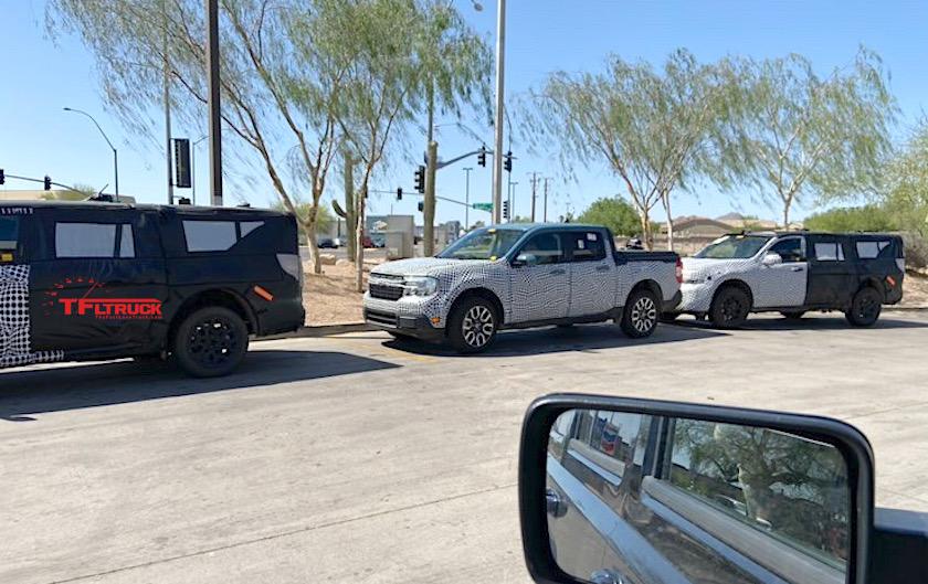 Ford Maverick Spied: 2022+ Ford Maverick Prototypes Are Caught Again in Arizona 2022-ford-maverick-profile-az