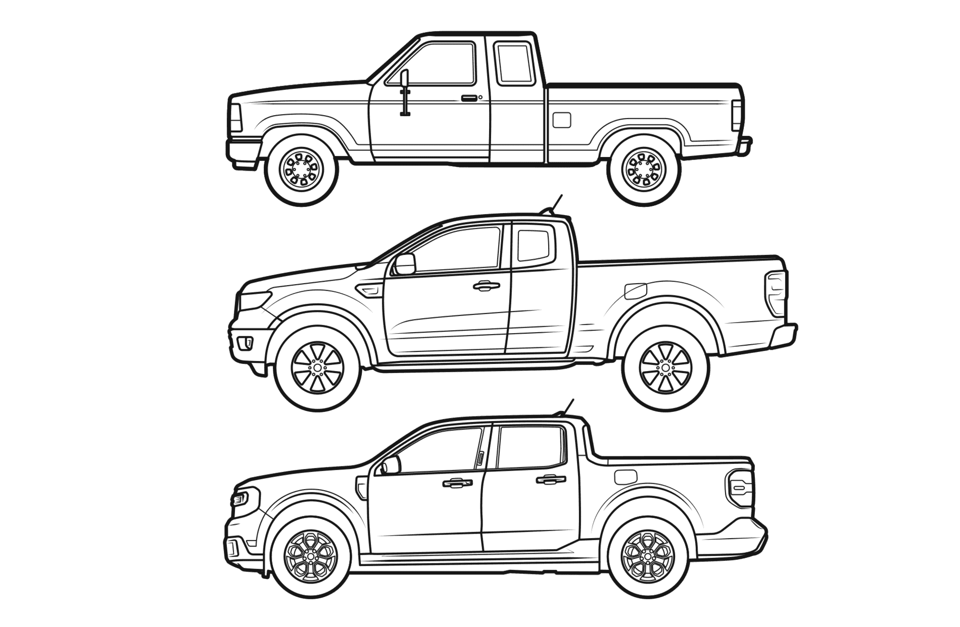 Ford Maverick Maverick Pickup Truck Size Comparison (w/ side-by-side look) fordtrucks-finaldj-1623099466