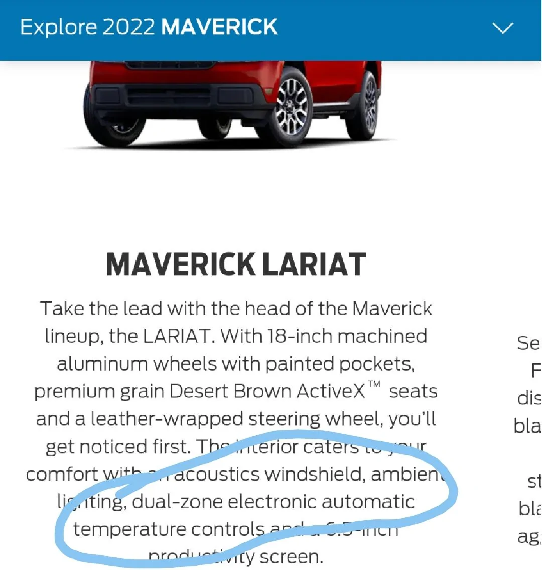 Ford Maverick Is there rear AC on any trim level? NOTABLE-00615