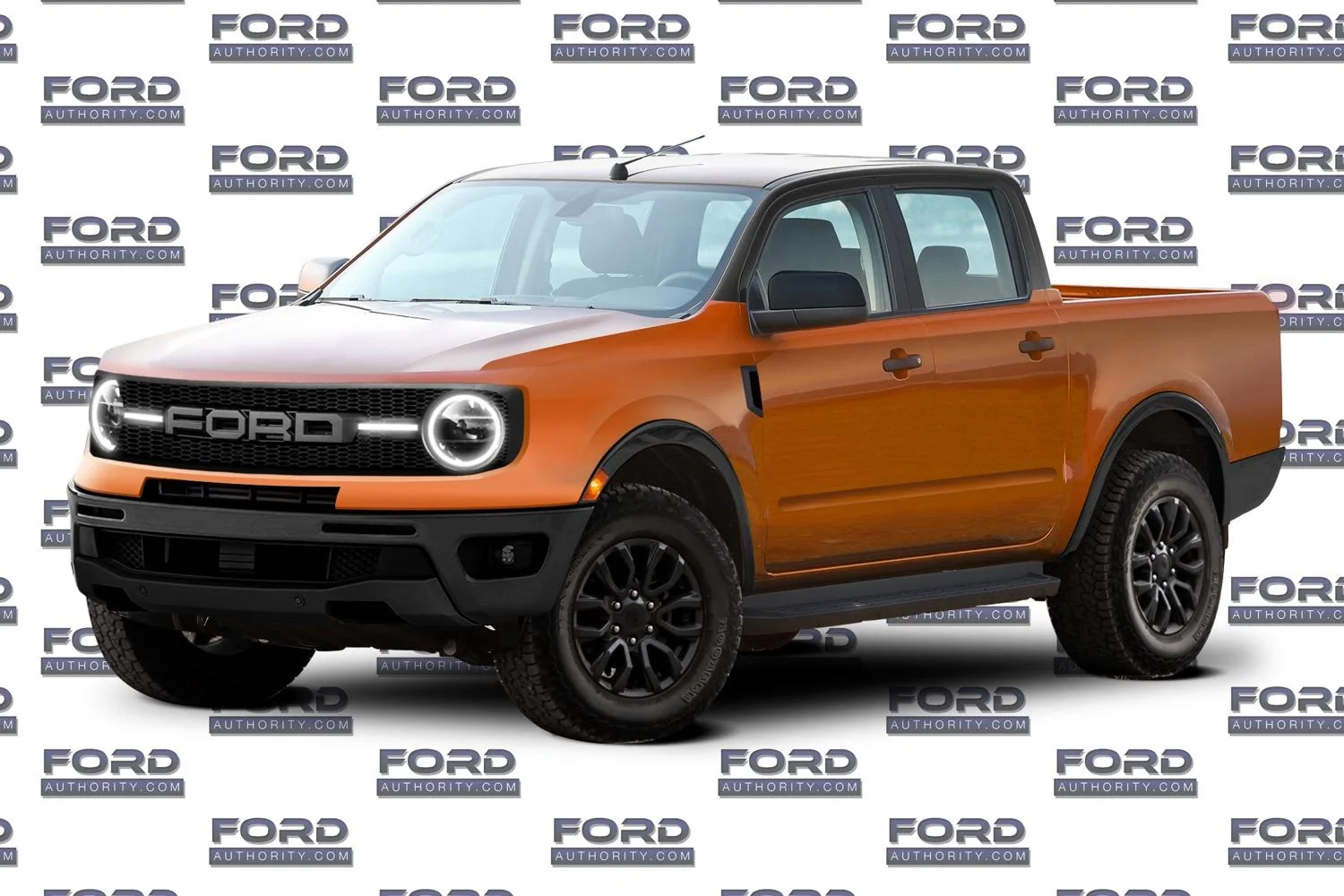 Ford Maverick Ford Maverick Pickup Truck Renderings / Photoshop 2022-Ford-Maverick-Small-Pickup-Rendering-Orang