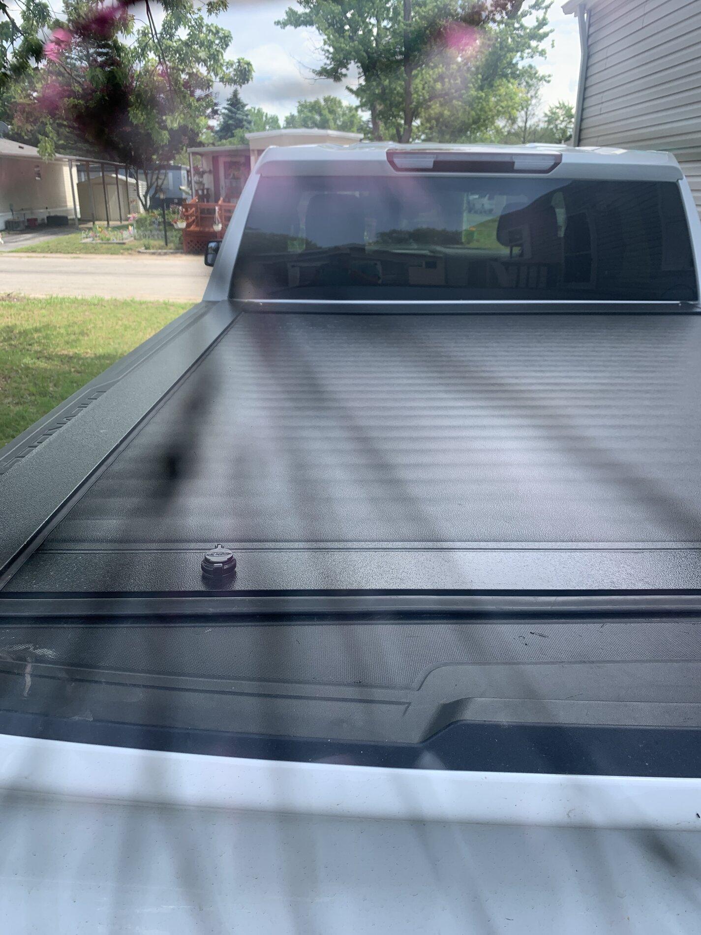 Ford Maverick First pics of Alto Blue Maverick + roll up tonneau bed cover image