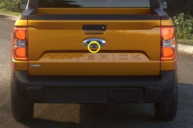 Ford Maverick Location of back up camera Maverick tailgat