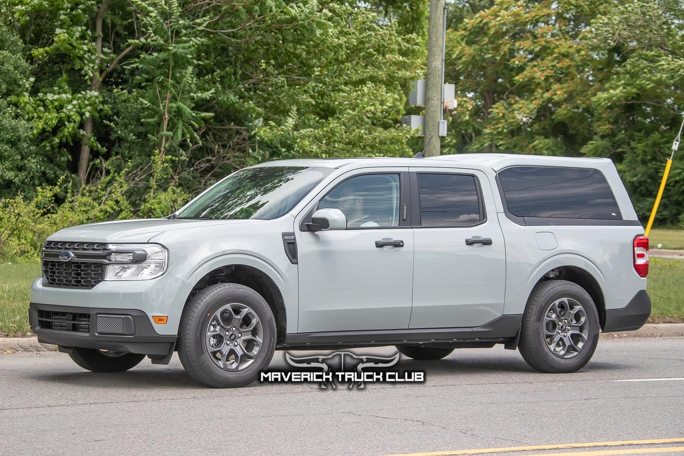 Ford Maverick CACTUS GRAY Maverick Photos Thread ford-maverick-spied-with-bed-cap-topper-3