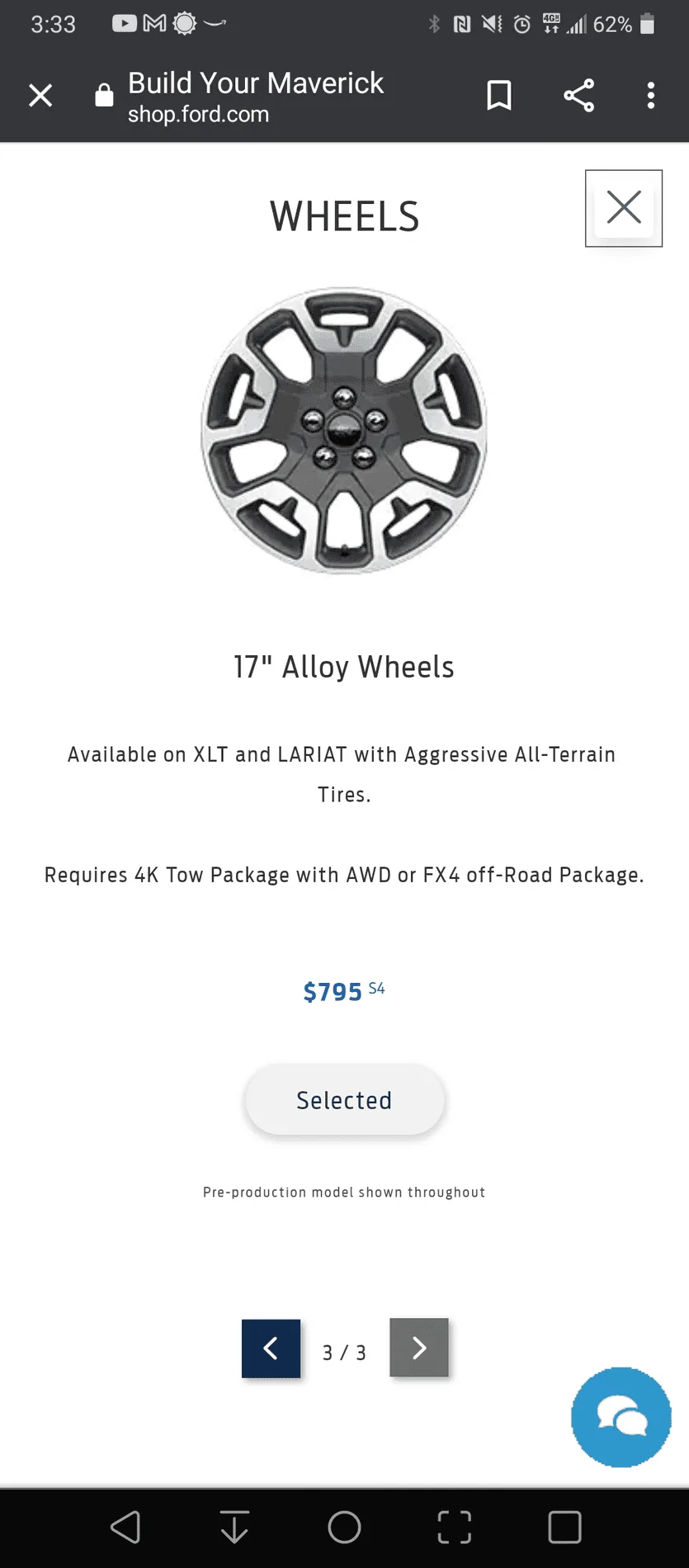 Ford Maverick Tow Pkg with alloy wheels Screenshot_20210629-153319