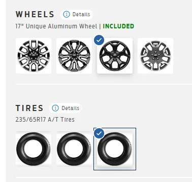Ford Maverick 235 Aggressive AT tires should be standard in FX4 package Captur