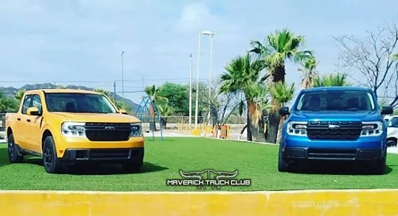 Ford Maverick CYBER ORANGE Maverick Photos Thread 2022 Maverick XLT Cyber Orange and Velocity Blu