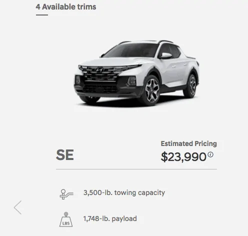Ford Maverick 🥊 2022 Maverick vs Santa Cruz PRICING, SPECS, TRIMS Comparison Screen Shot 2021-07-12 at 4.39.23 PM
