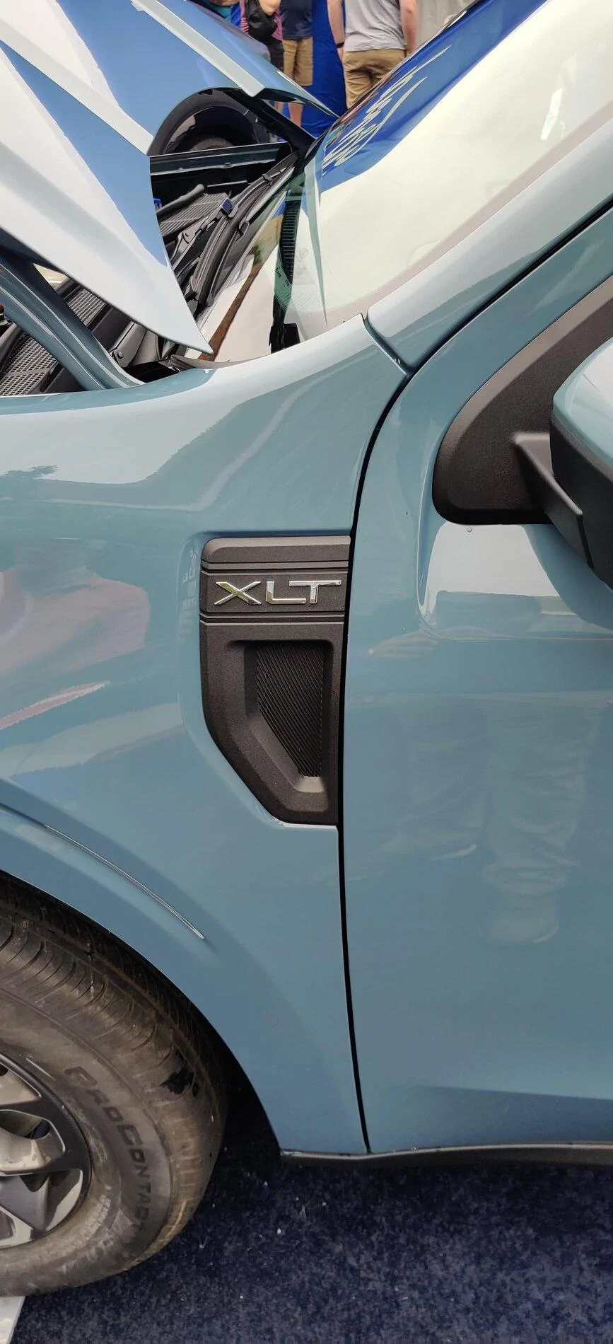 Ford Maverick Chicago Pics: 2022 Maverick Interior, Underhood / Engine, Rear Sliding Window, 4x4 Studs, Spare Tire, Undercarriage, Trailer Brake Controller Area 51 Maverick XLT hybrid 1