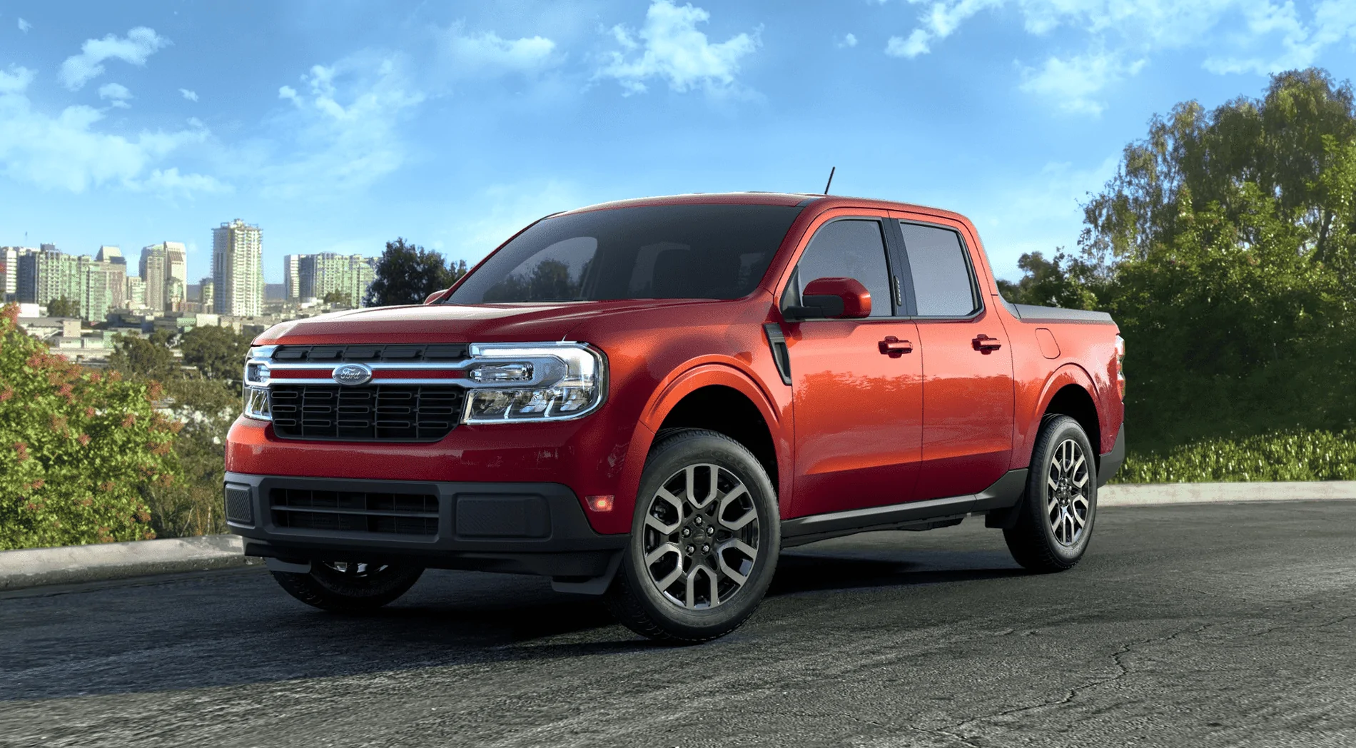 Ford Maverick Aftermarket support. Grill ideas. mavrick - Pepper Red painted grill