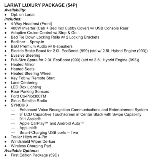 Ford Maverick Sell me on Lariat Luxury Package 1626715686547