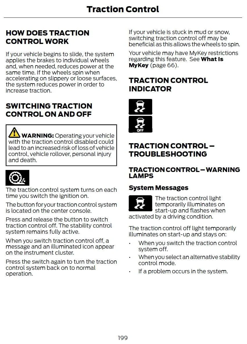 Ford Maverick Auto-Start-Stop hybrid & ecoboost Button - Traction Control