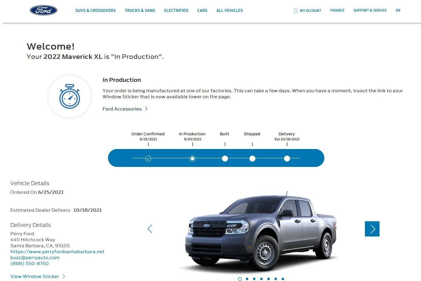 Ford Maverick Hybrid Est. Delivery 10/18! Est Del