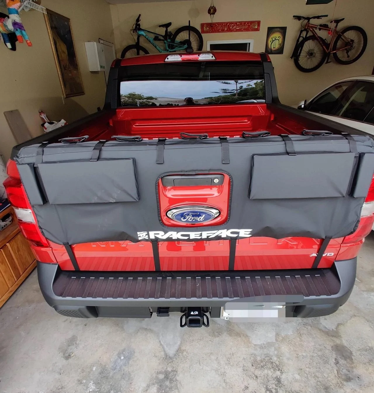 Ford Maverick Maverick With Raceface T2 Bed Tailpad Carrying Mountain Bikes Maverick fitted with Raceface T2 bed tailpad and carrying mountain bikes 1