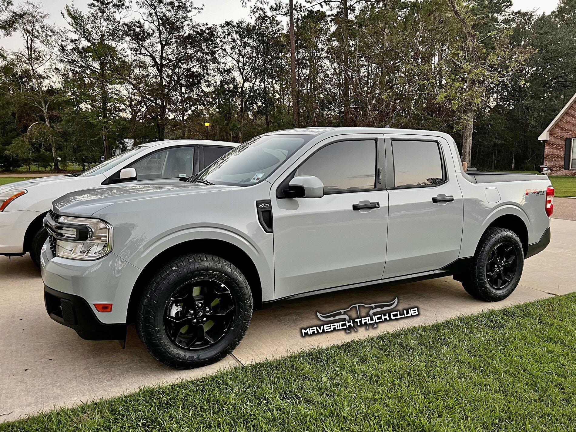 Ford Maverick 245/65R17 Toyo Open Country AT III tires installed + MPG results on Maverick XLT 2.0 AWD 2022 Ford Maverick 245:65R17 Toyo Open Country AT III tires 4
