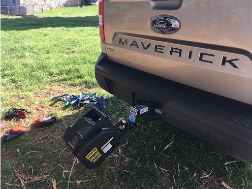 Ford Maverick Installed a hitch mounted winch 9-winch