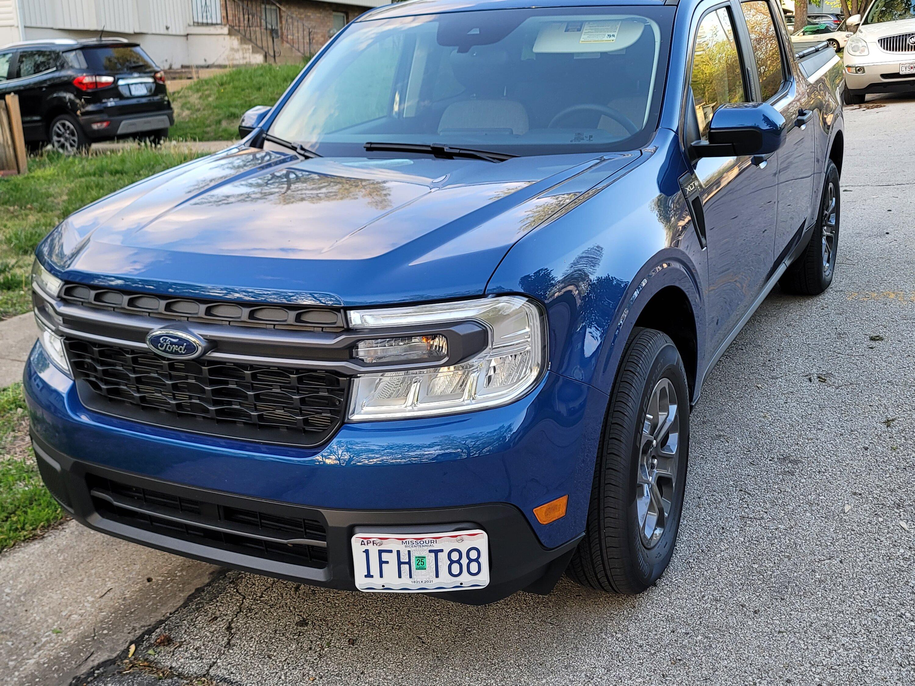 Ford Maverick Recommendation on front license plate holder 20230430_193517