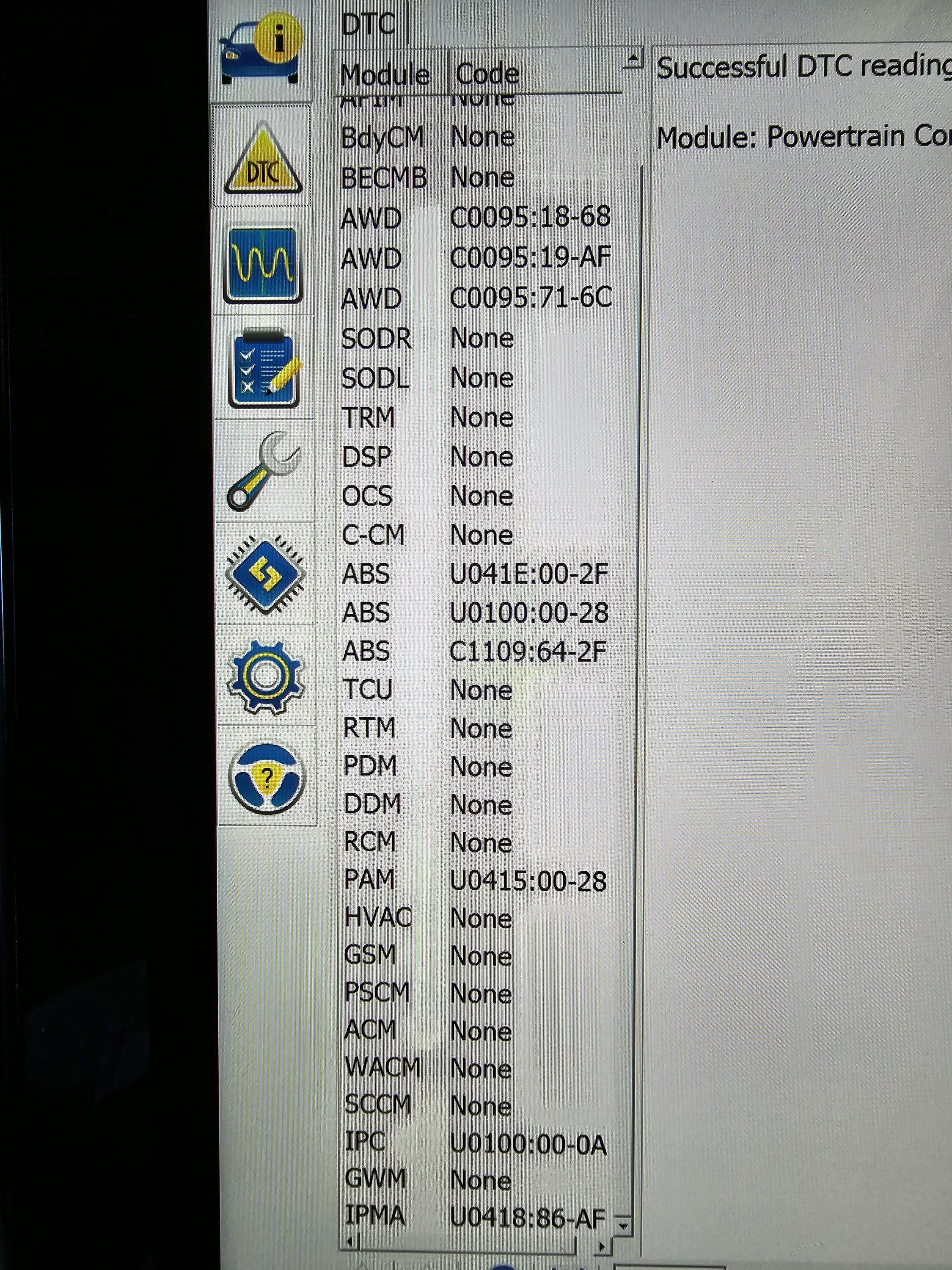 Ford Maverick Another case of....Multiple drivetrain faults 20230501_090857