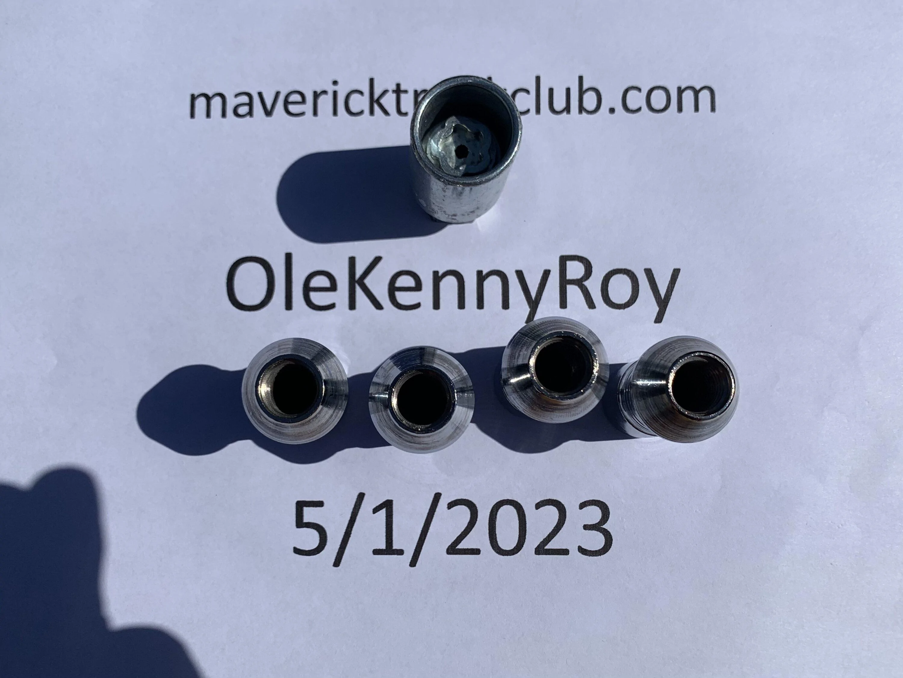 Ford Maverick Chrome Plated Wheel Locks for Exposed Lugs 31F382CF-EA43-4B6B-92BC-D90409B72C50