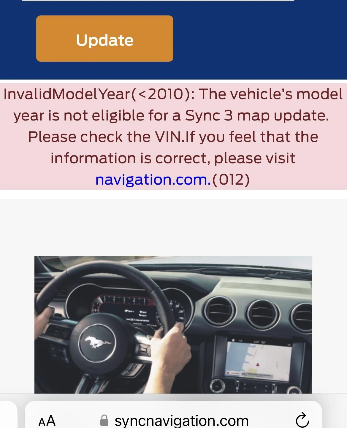 Ford Maverick Sync 3 Navigation Map Updates IMG_1185