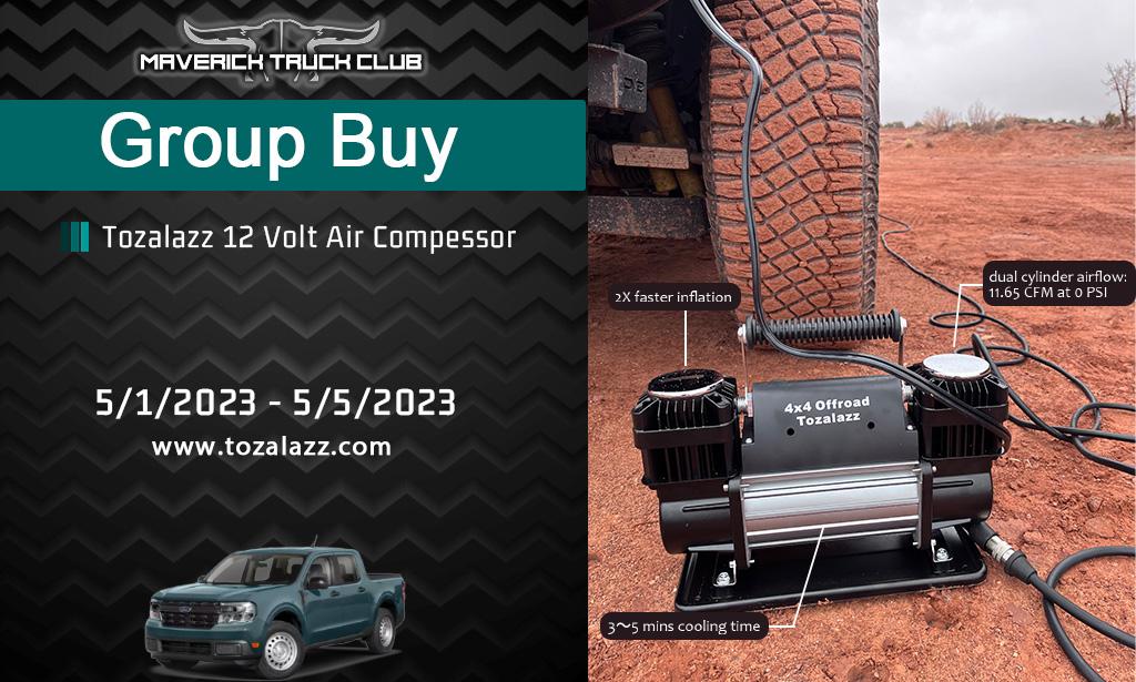 Ford Maverick Tozalazz 11.65CFM dual 12V air compressor group buy ( closed) 1682990126027