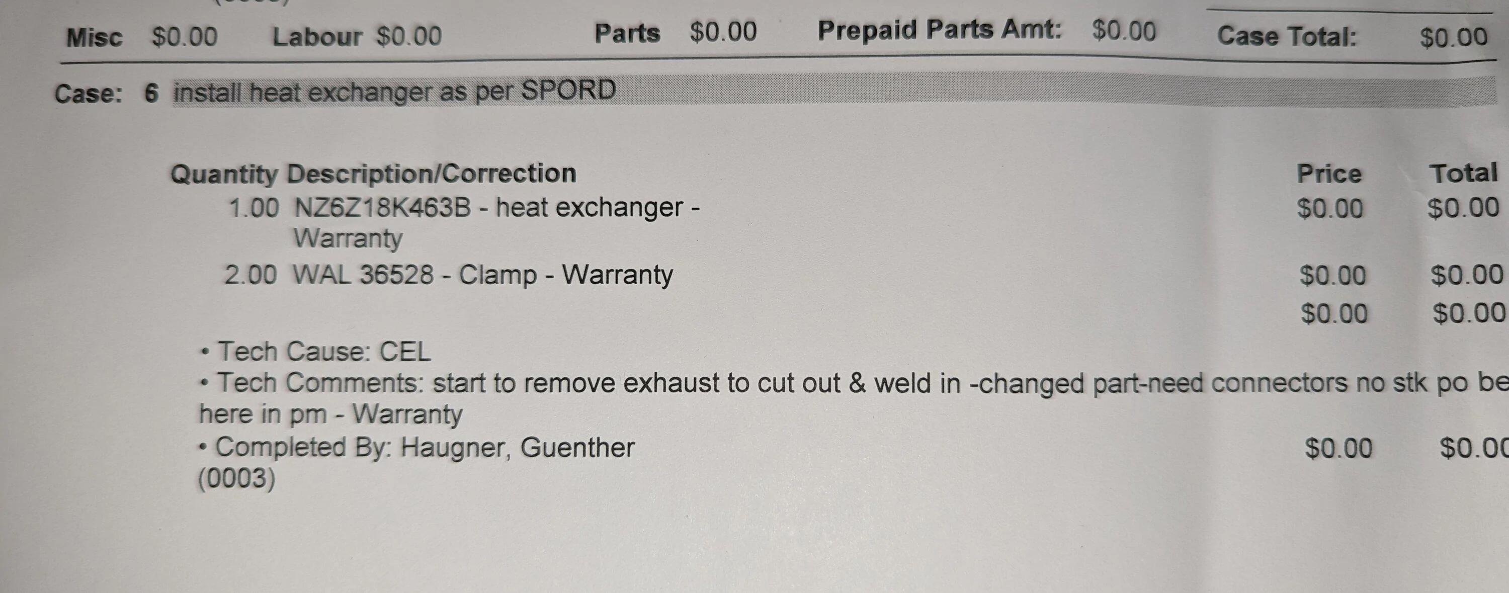 Ford Maverick Hybrid heat exchanger replacement (covered by warranty) PXL_20230501_205605447