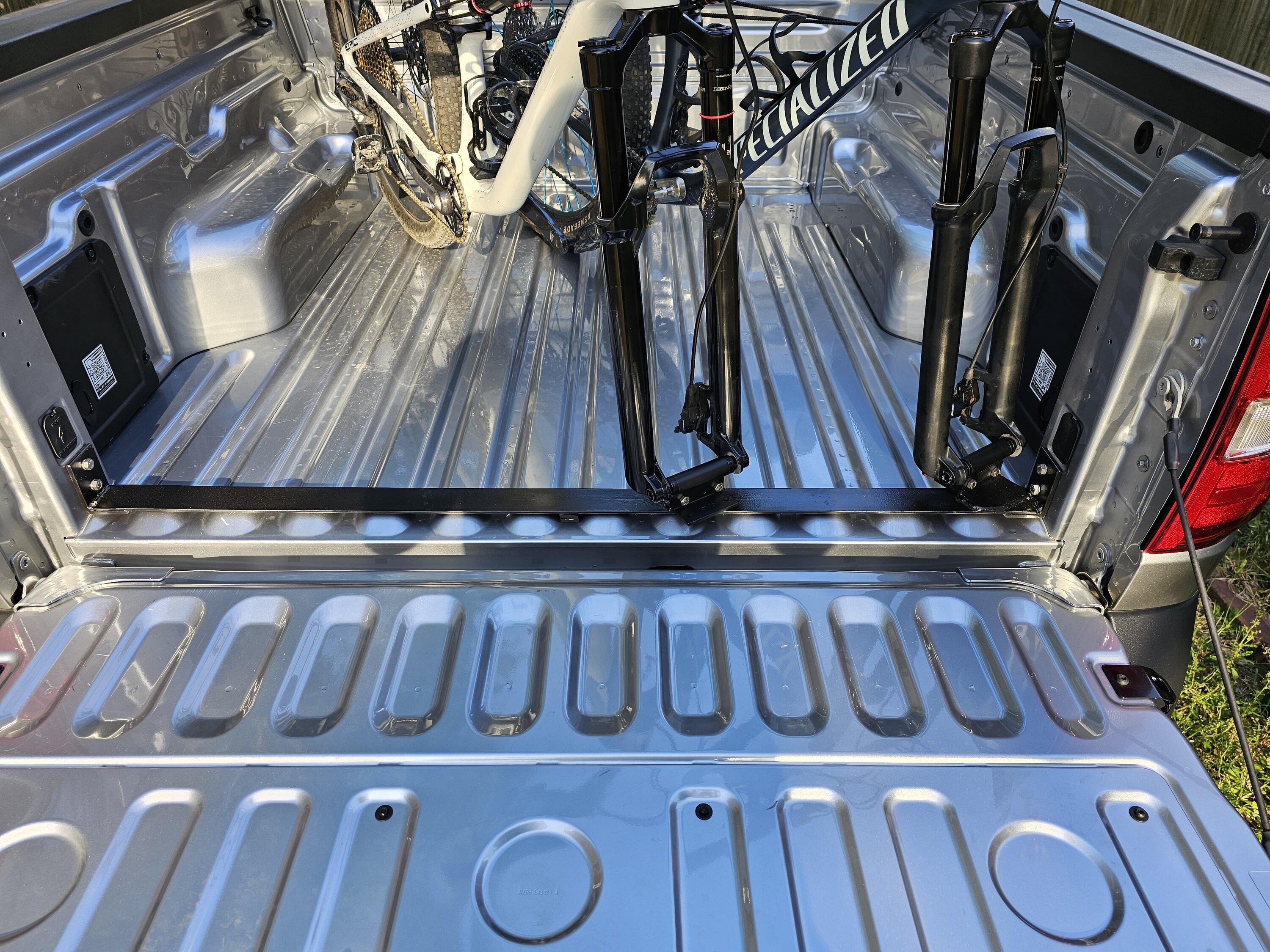 Ford Maverick My custom in-bed bike storage solution 20230428_180028