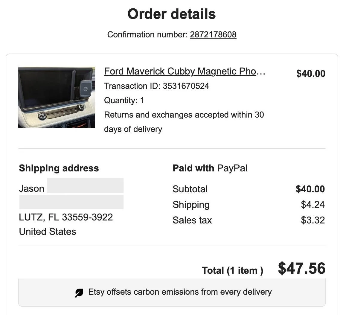 Ford Maverick FS: Maverick Cubby Magnetic Phone holder Image 5-2-23 at 11.06 PM