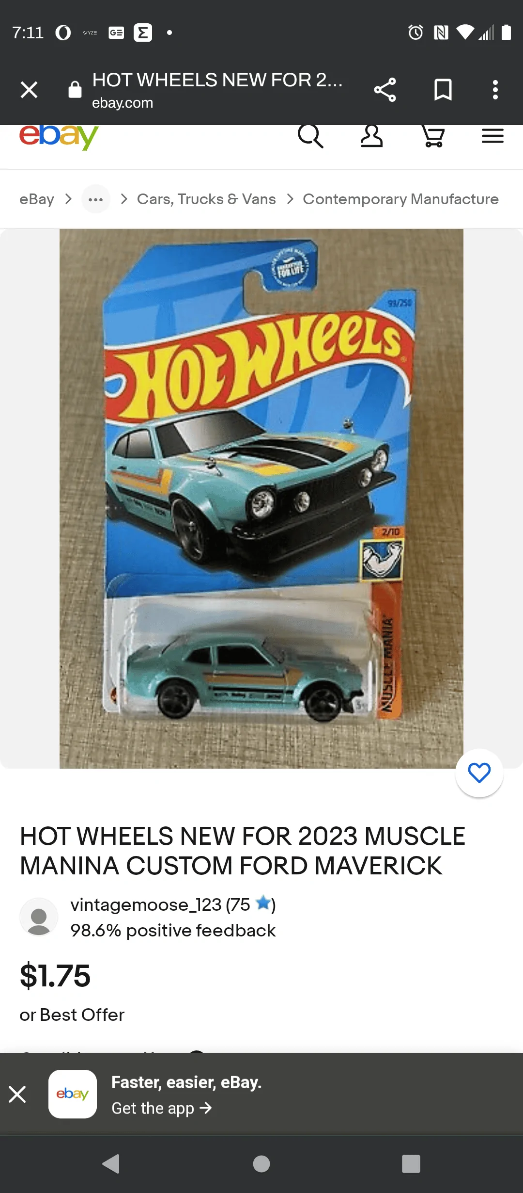 Ford Maverick Maverick Truck Hotwheels? Screenshot_20230504-071136