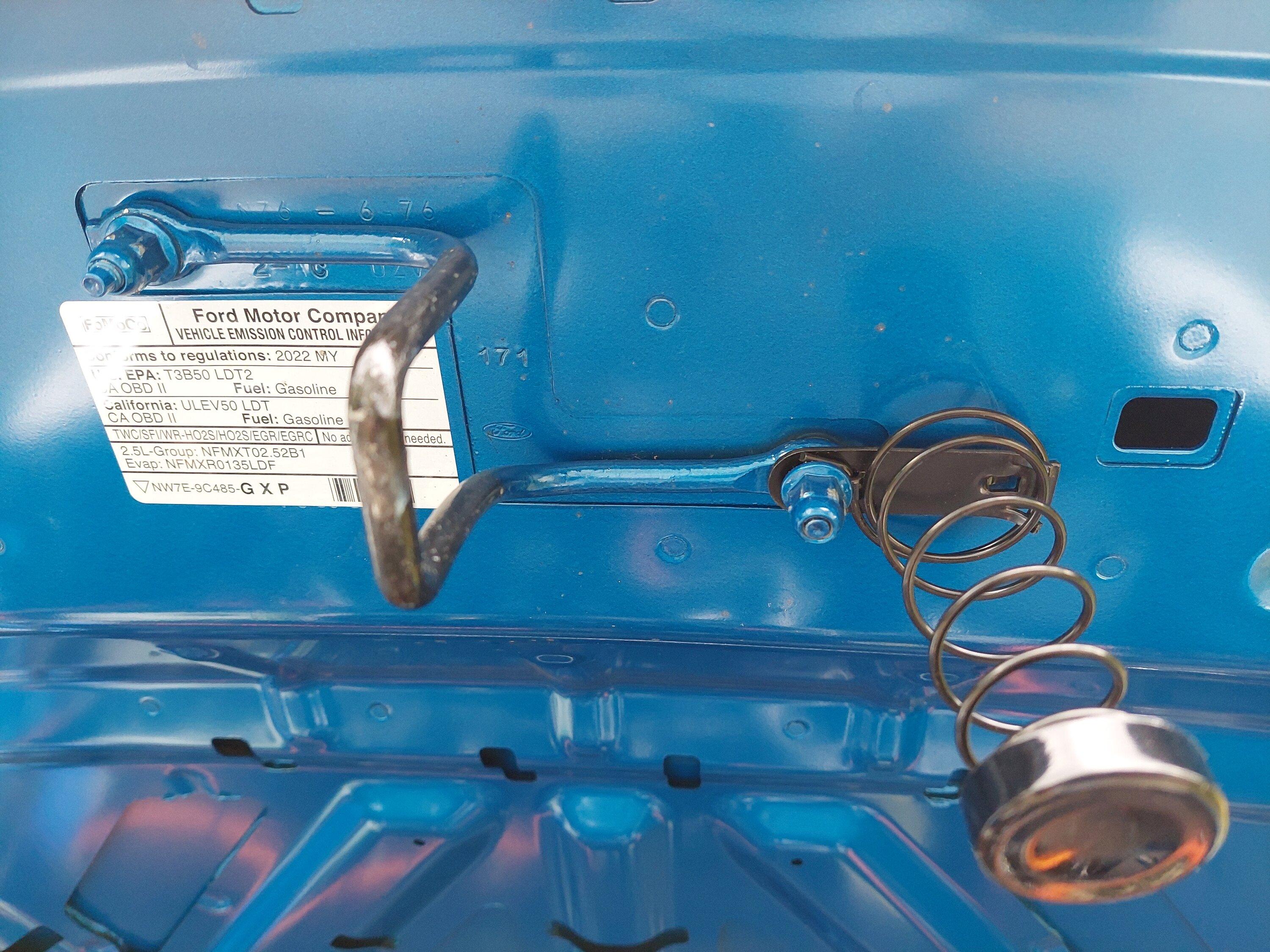 Ford Maverick $9 fix for hard to open hood IMG_0329