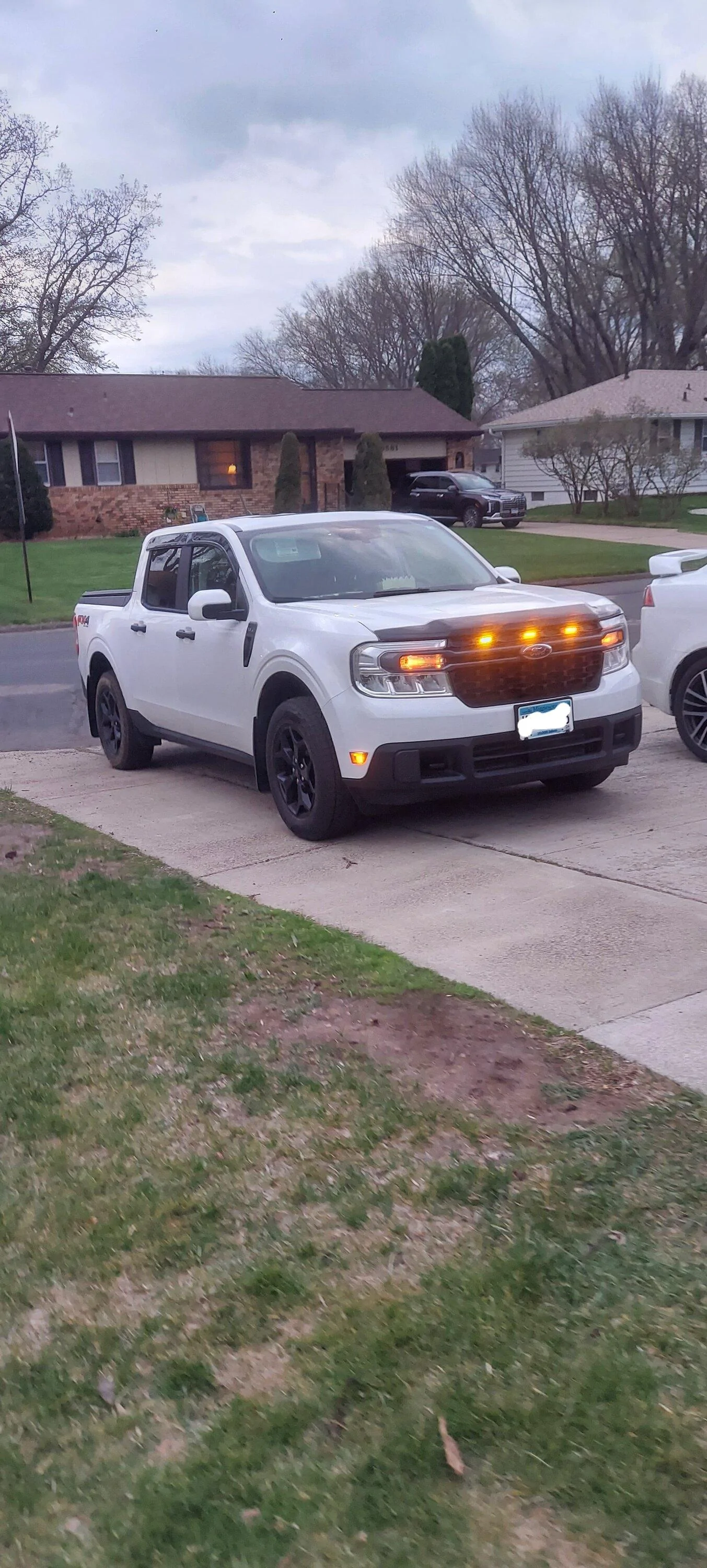 Ford Maverick My new Raptor 3-Light LED Grill Lights installed! Snapchat-862206346