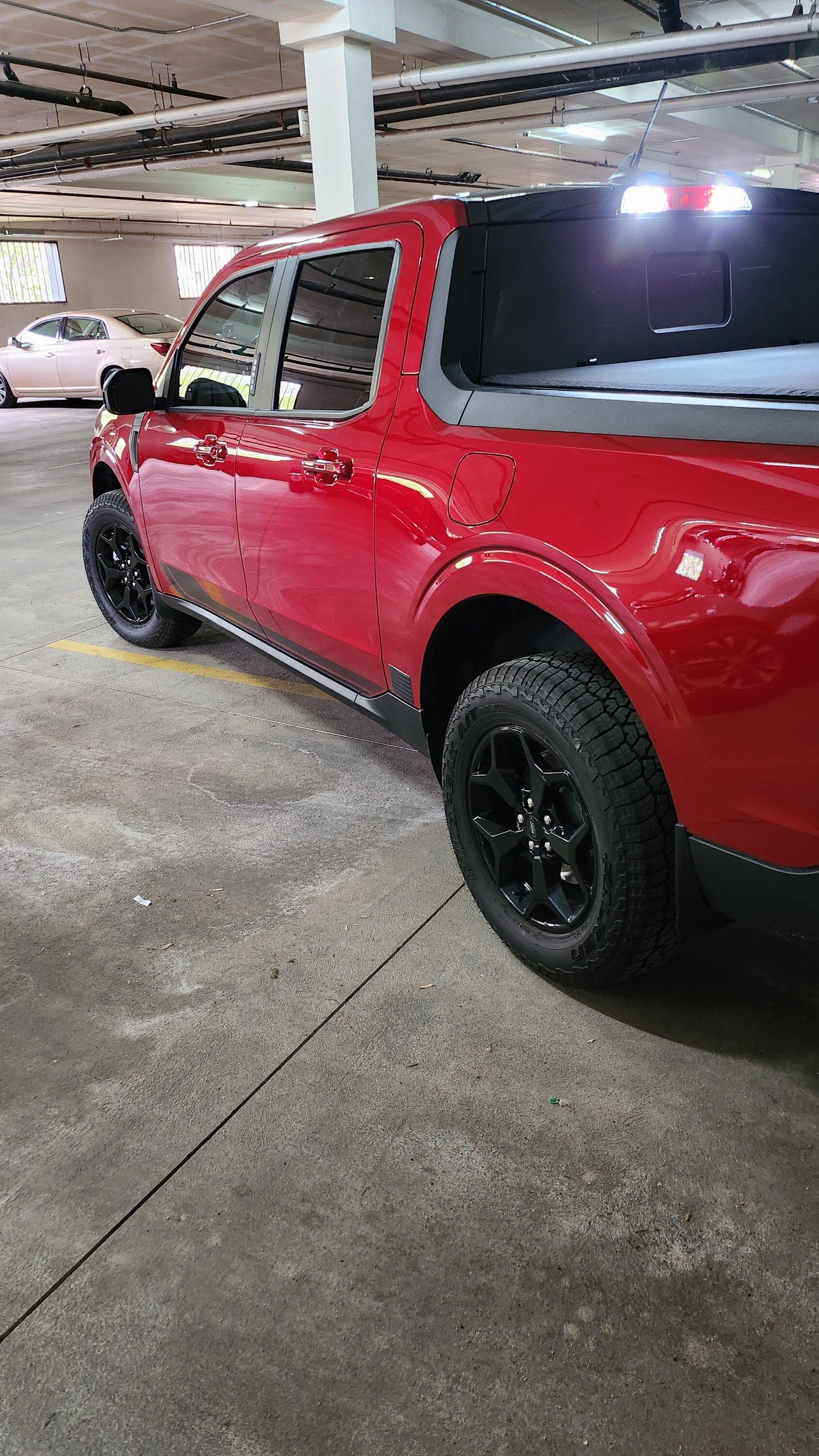 Ford Maverick $900 Black FX4 Wheels and AT3W Tires 20230505_161606