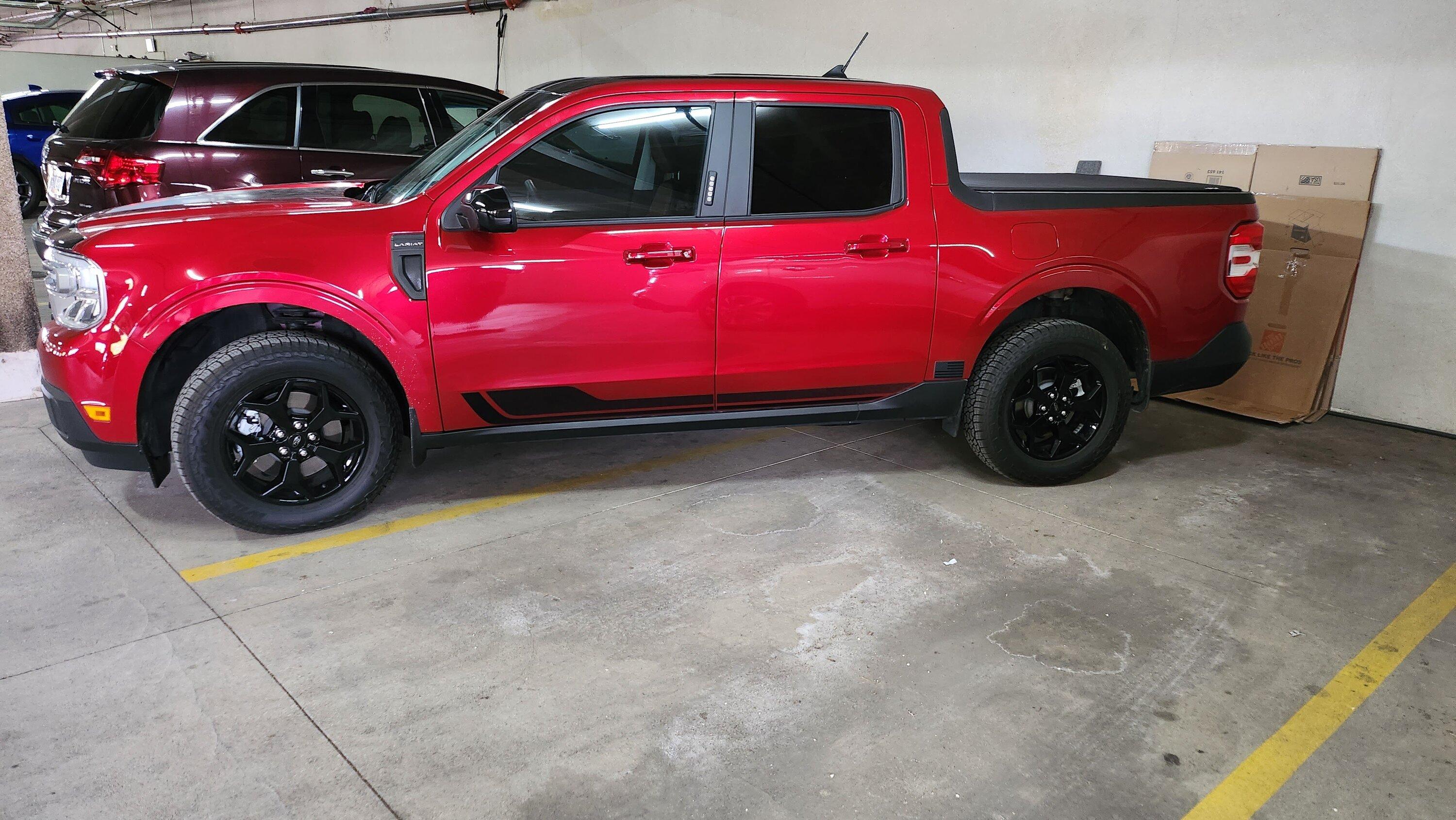 Ford Maverick $900 Black FX4 Wheels and AT3W Tires 20230505_161412