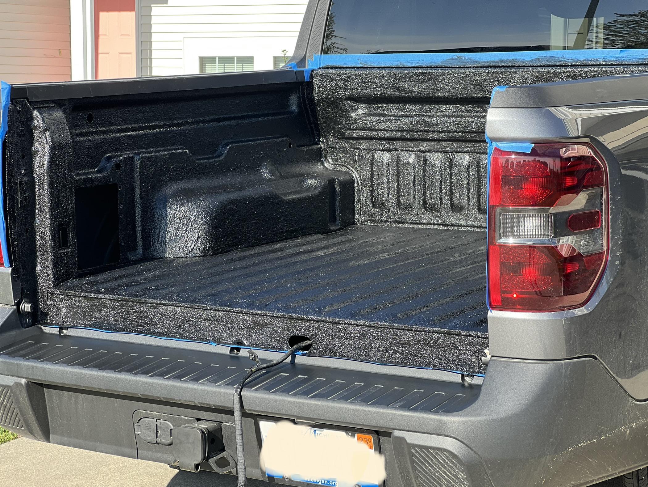 Ford Maverick Herculiner DIY bedliner install IMG_6953