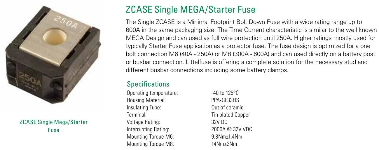 Ford Maverick Newest Ford special service message on Hybrid 12v Volt Battery Drain Problem ZCASE Mega_Starter Fuse - Littelfus