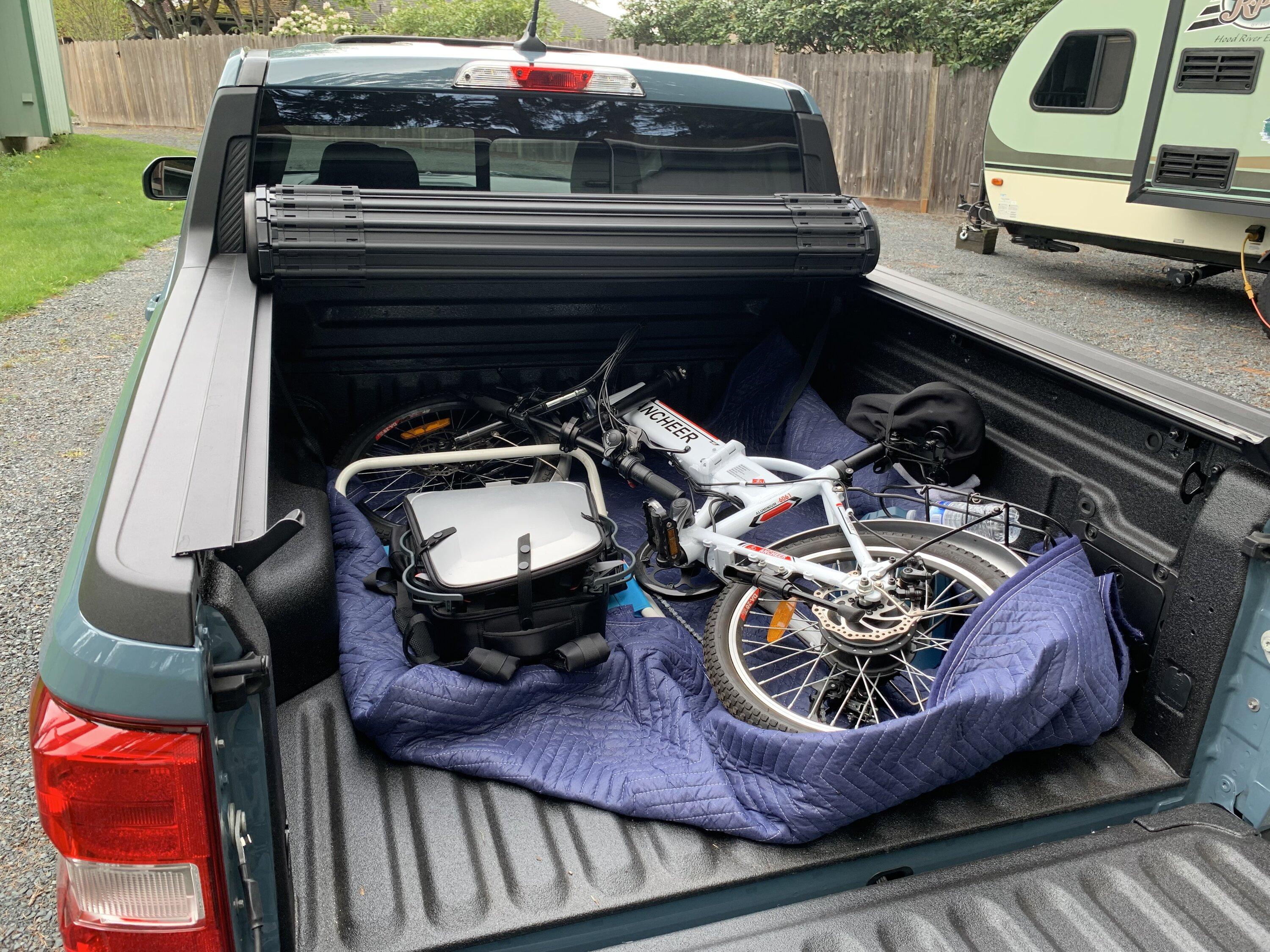 Ford Maverick My custom in-bed bike storage solution IMG_2758