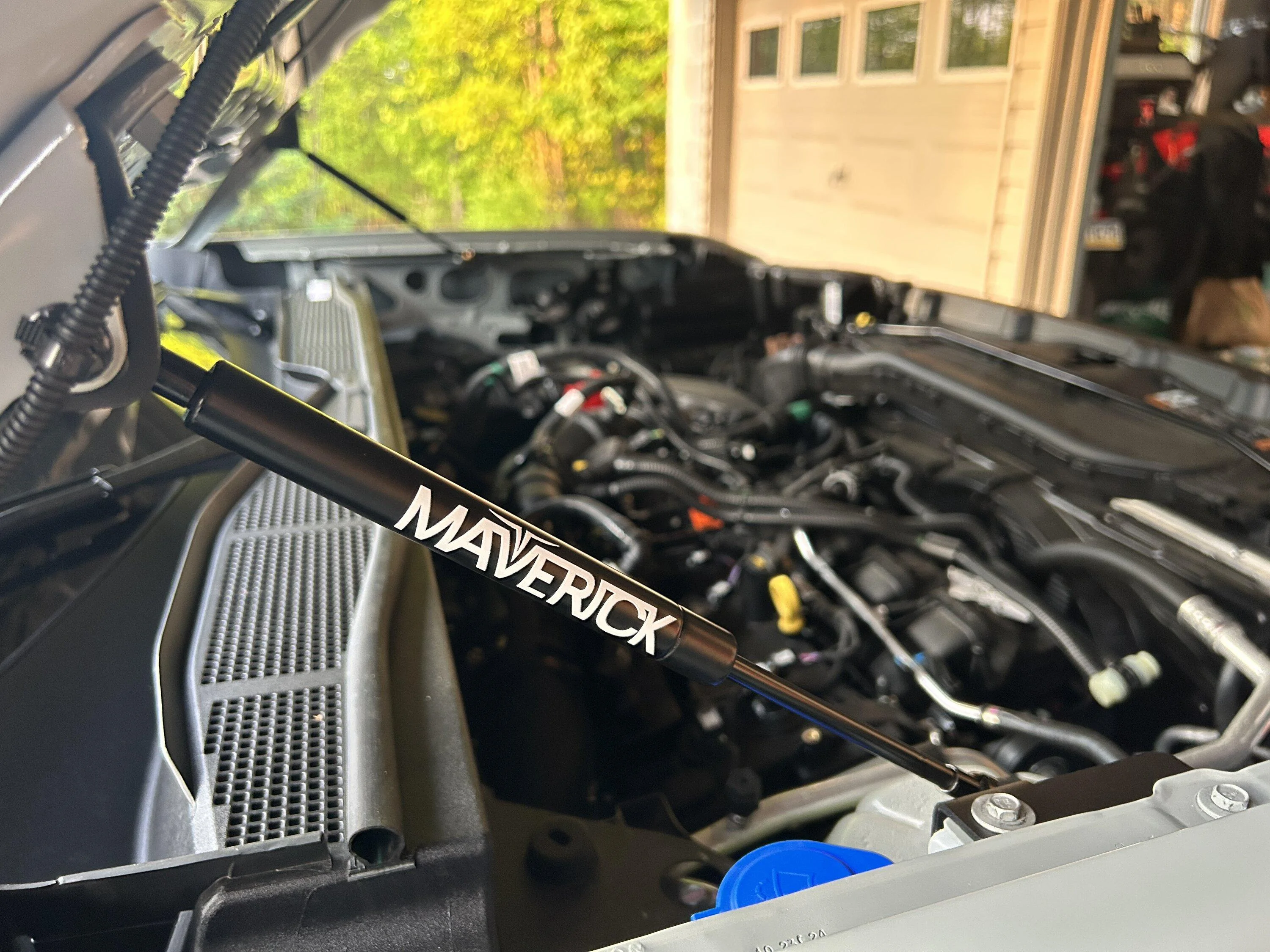 Ford Maverick Hood Struts and Tailgate Assist Installed IMG_9366