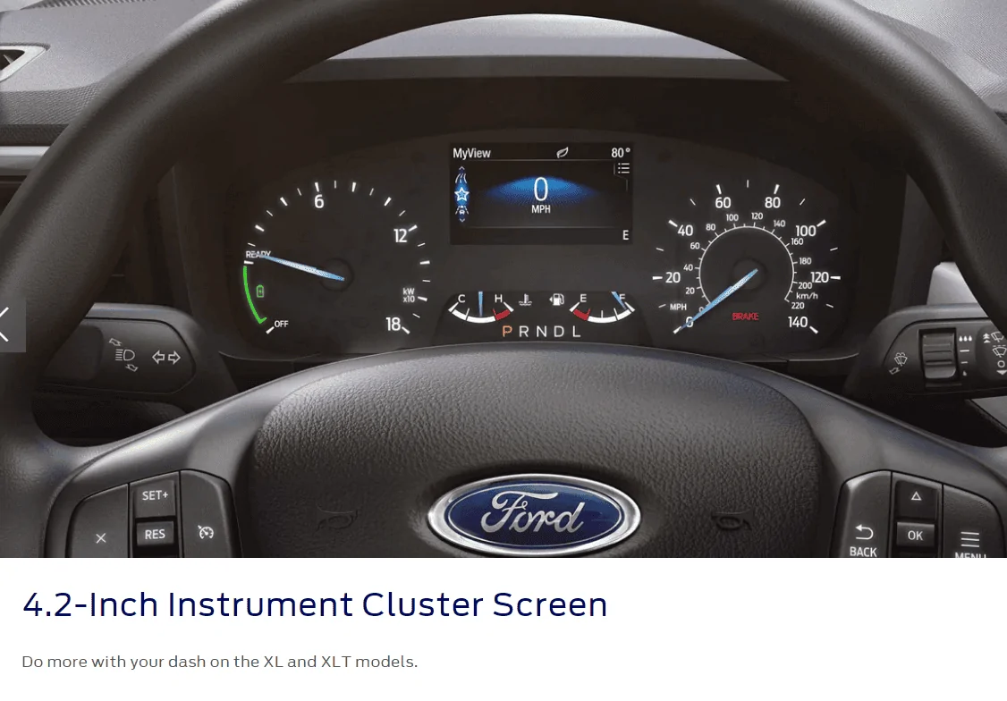 Ford Maverick Do different Maverick Trim levels have different looking displays? 1683819803483