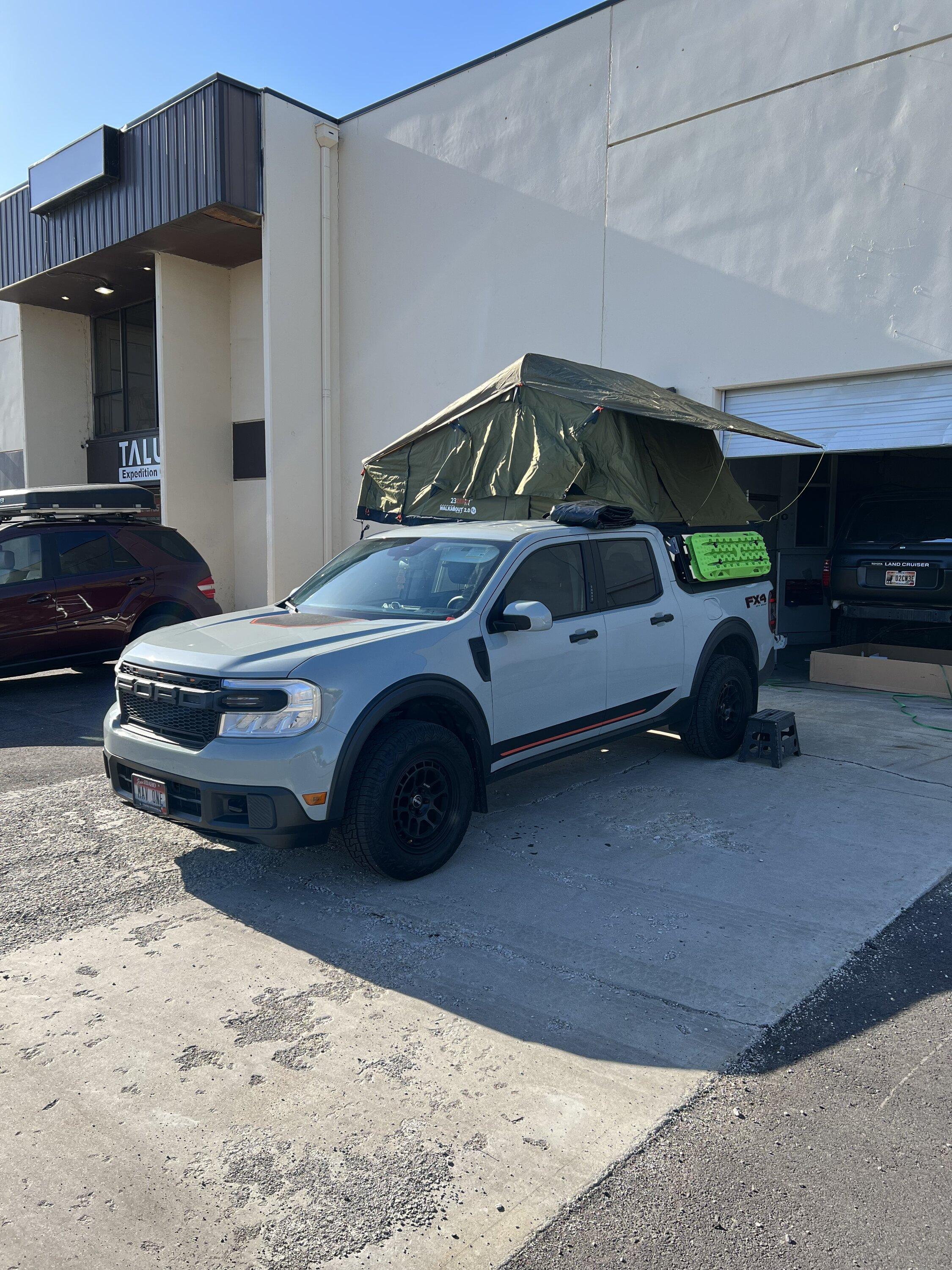 Ford Maverick Xtrusion Overland XTR1 Rack + 23Zero RTT installed IMG_3873