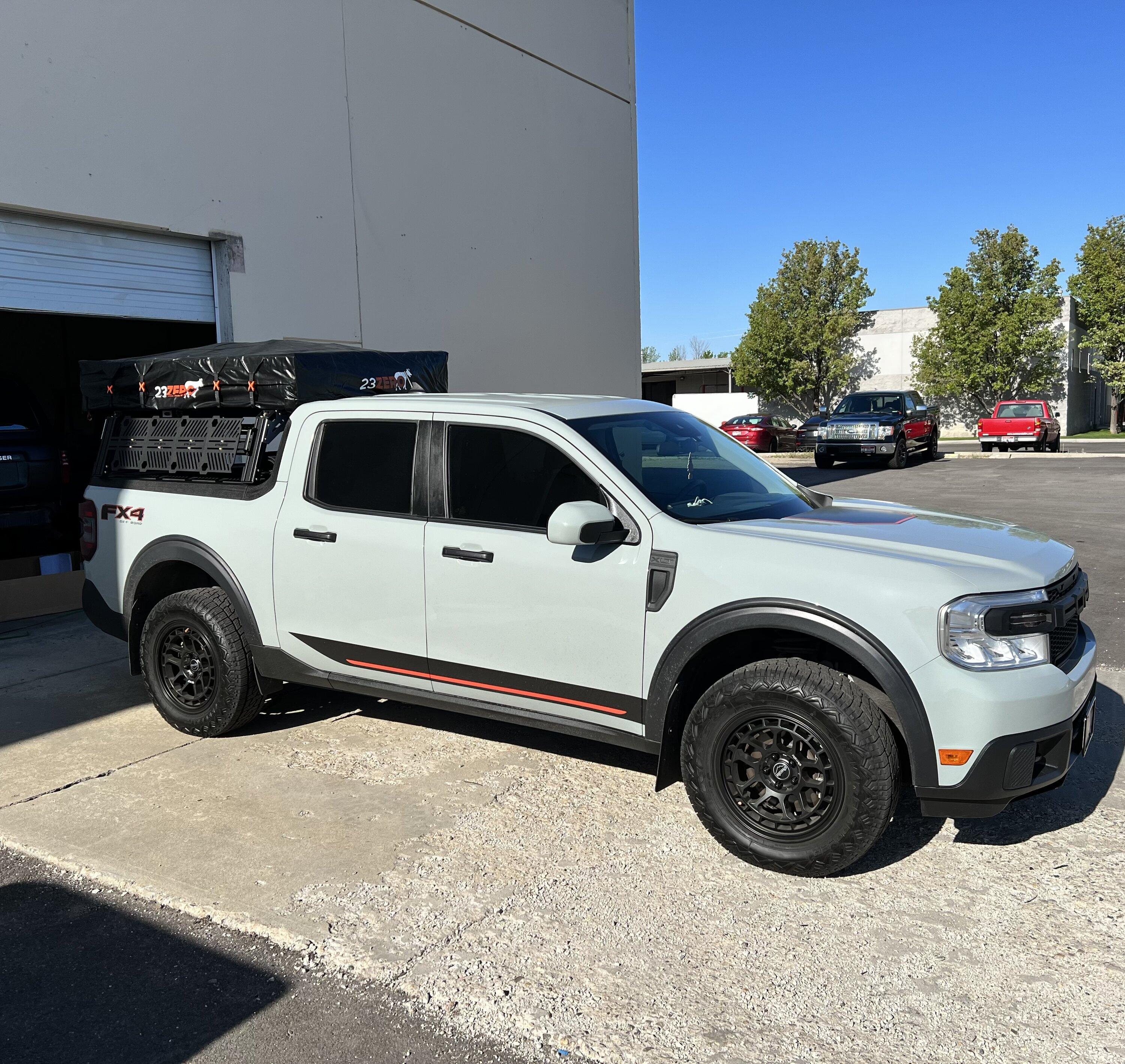 Ford Maverick Xtrusion Overland XTR1 Rack + 23Zero RTT installed IMG_3874