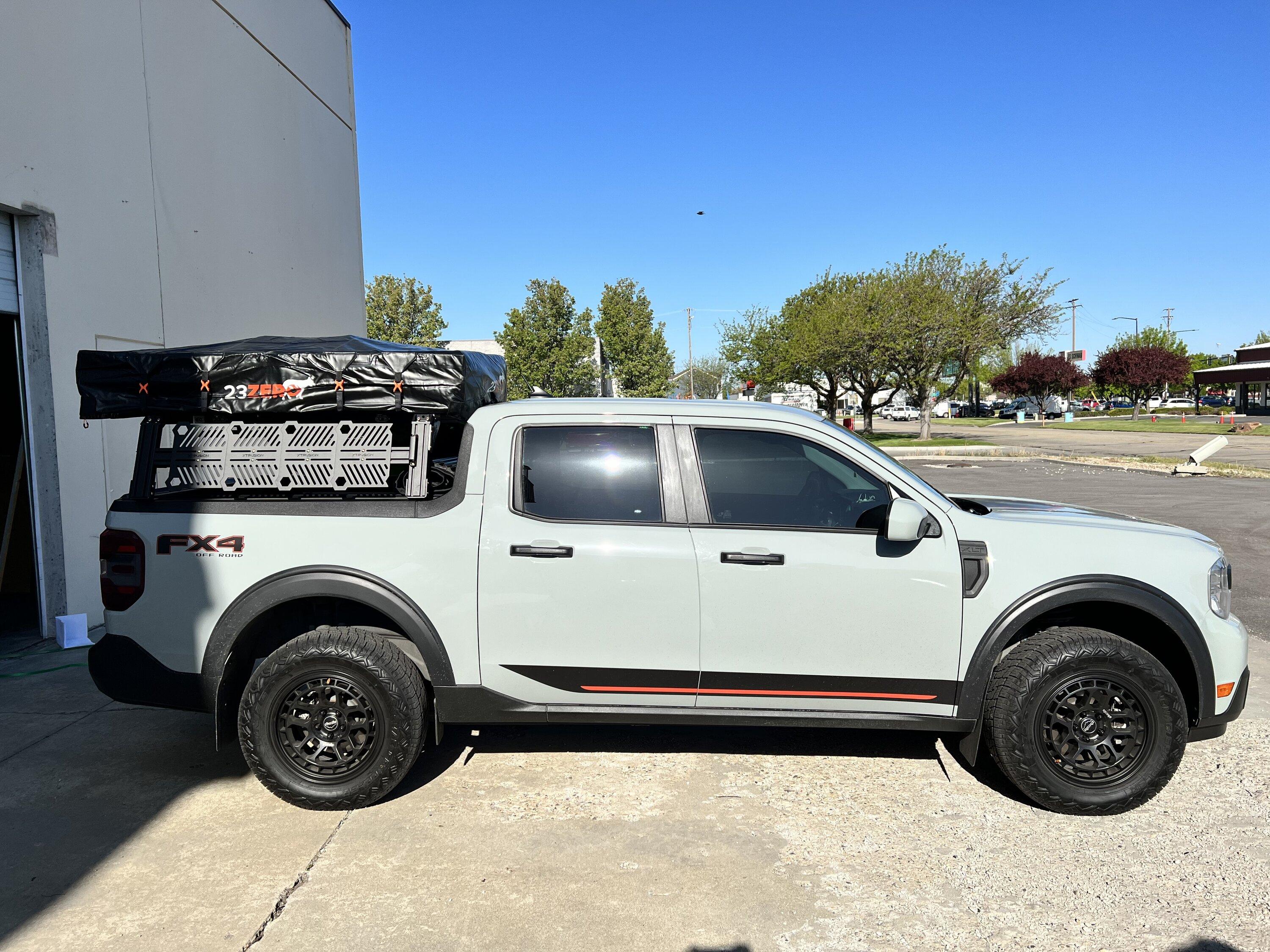 Ford Maverick Xtrusion Overland XTR1 Rack + 23Zero RTT installed IMG_3876