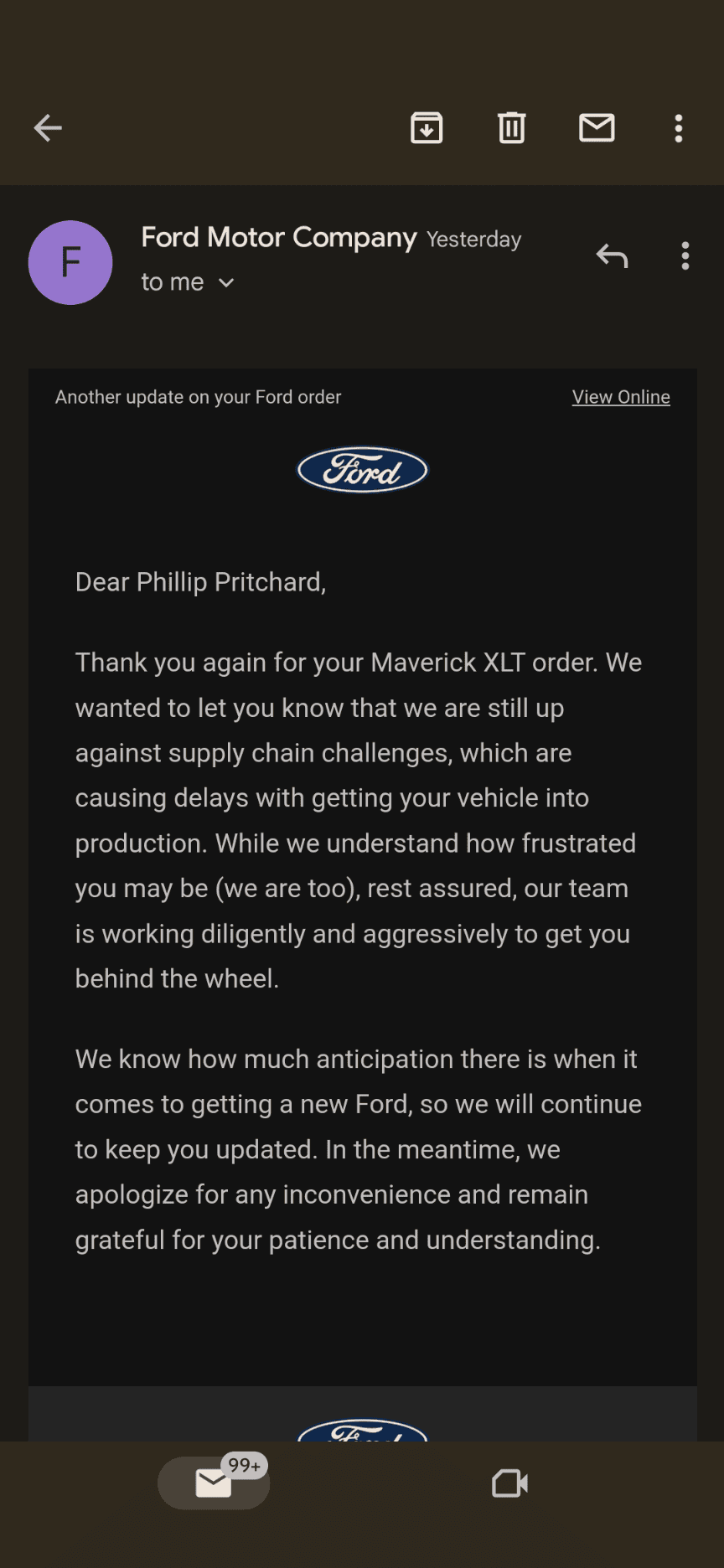 Ford Maverick The 600 days waiting club Screenshot_20230512-074200