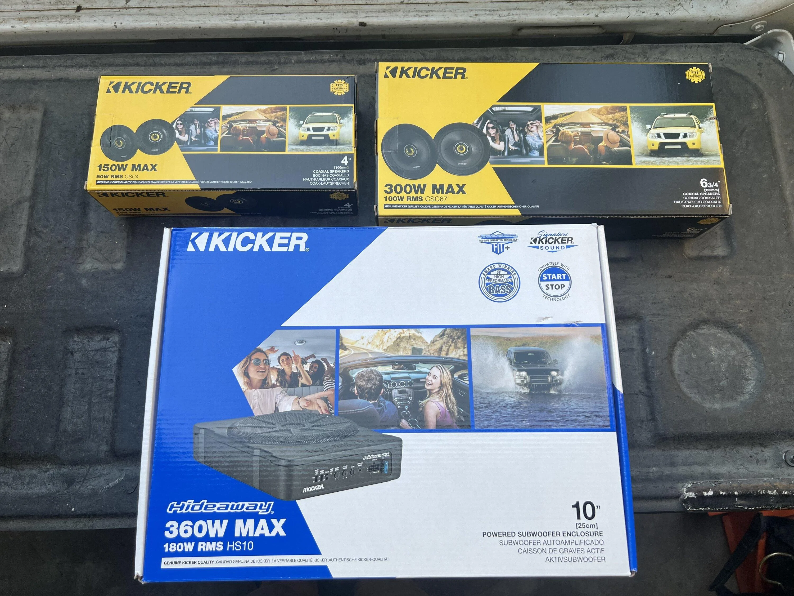 Ford Maverick Speakers upgrade added a powered sub F3CE1834-E7F2-4734-BC80-8975C397551D