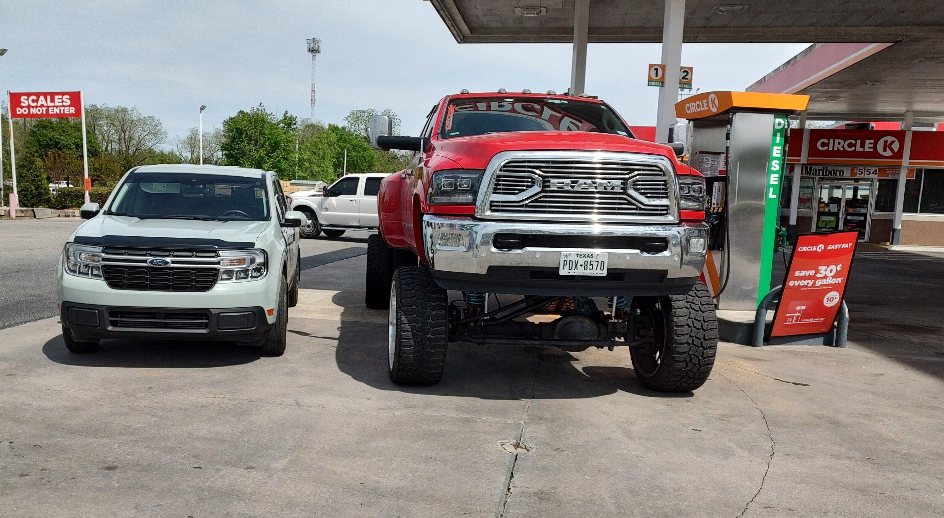 Ford Maverick Post your Maverick next to ridiculously large trucks - photos thread IMG_20230410_150337813_HDR~2