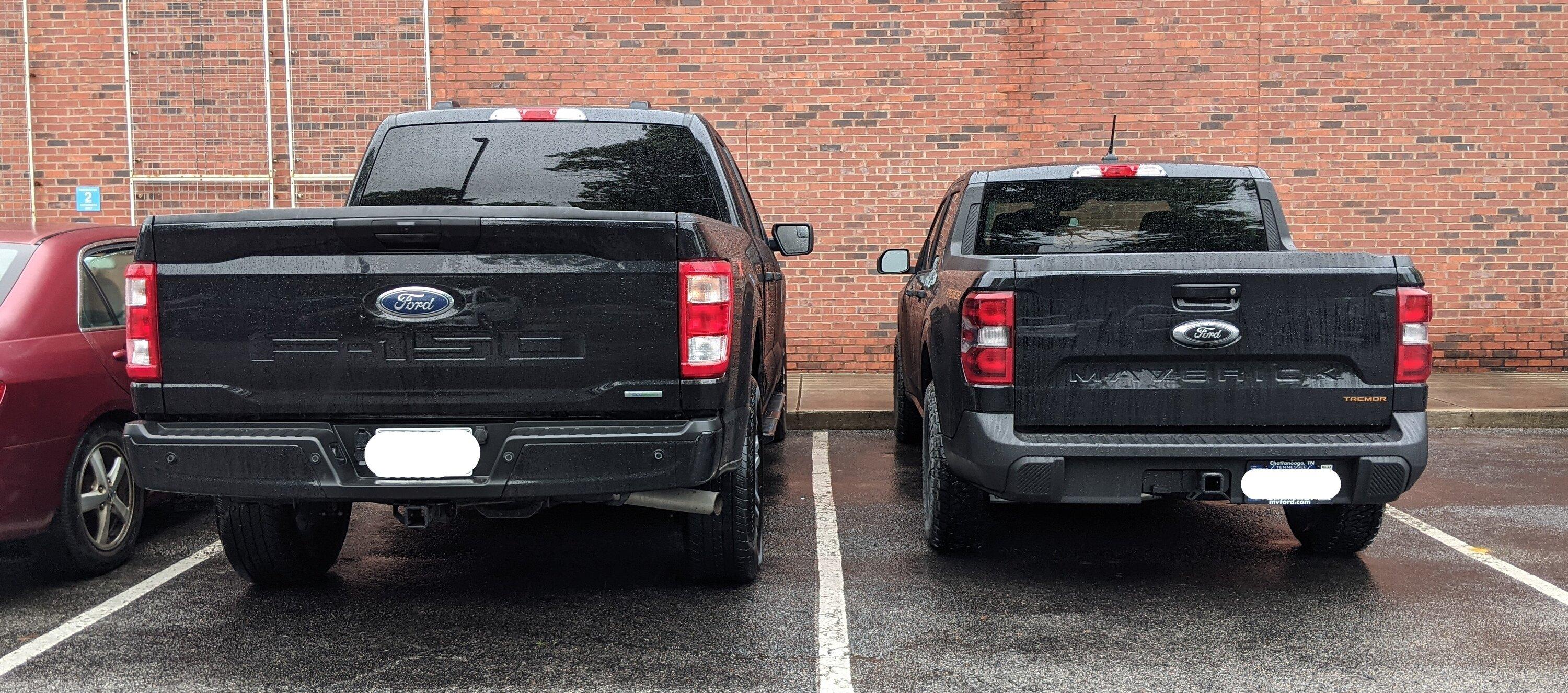 Ford Maverick Post your Maverick next to ridiculously large trucks - photos thread 1682624474428