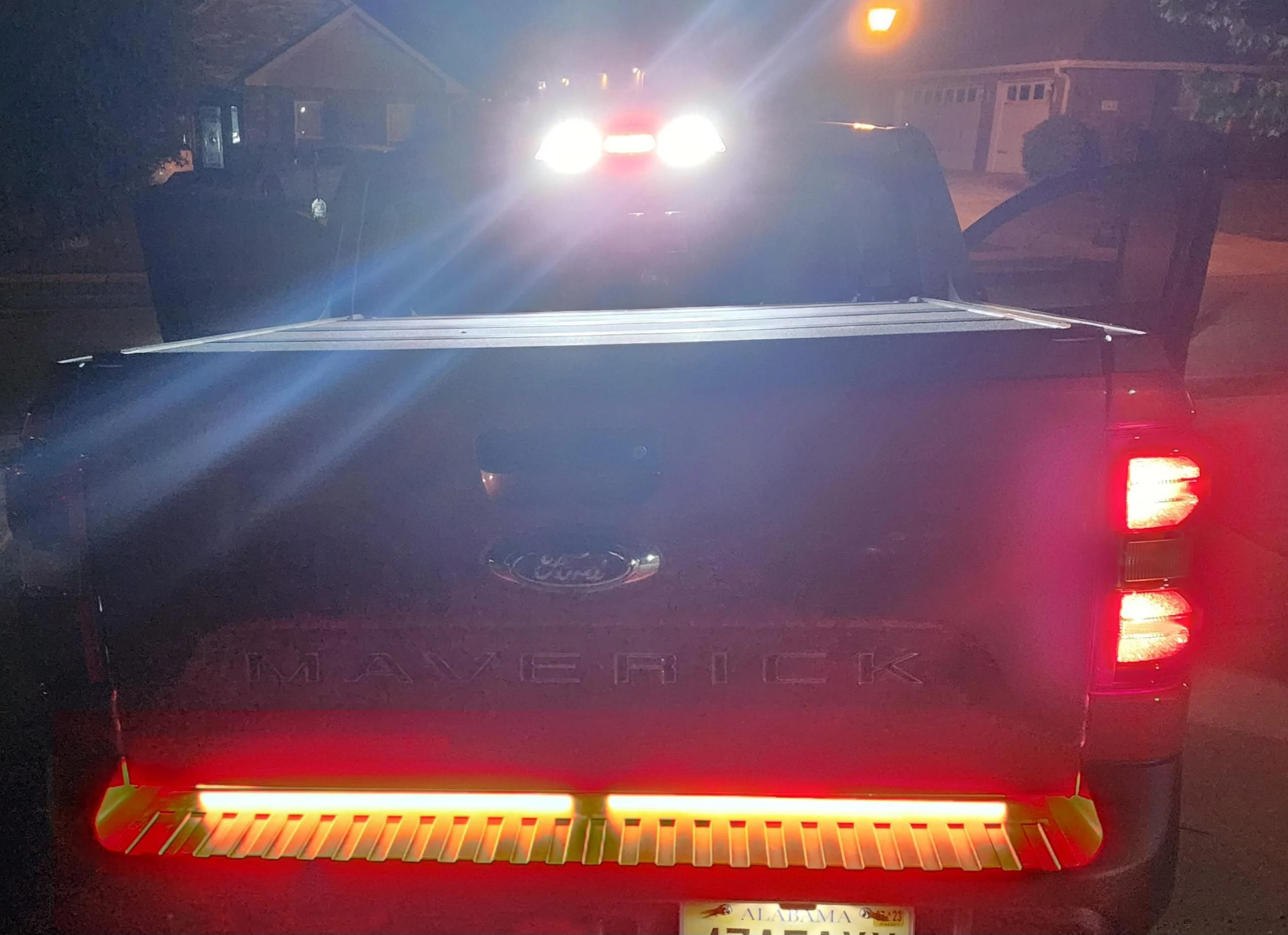 Ford Maverick Ford LED Tailgate Lightbar Installed 20230513_204247